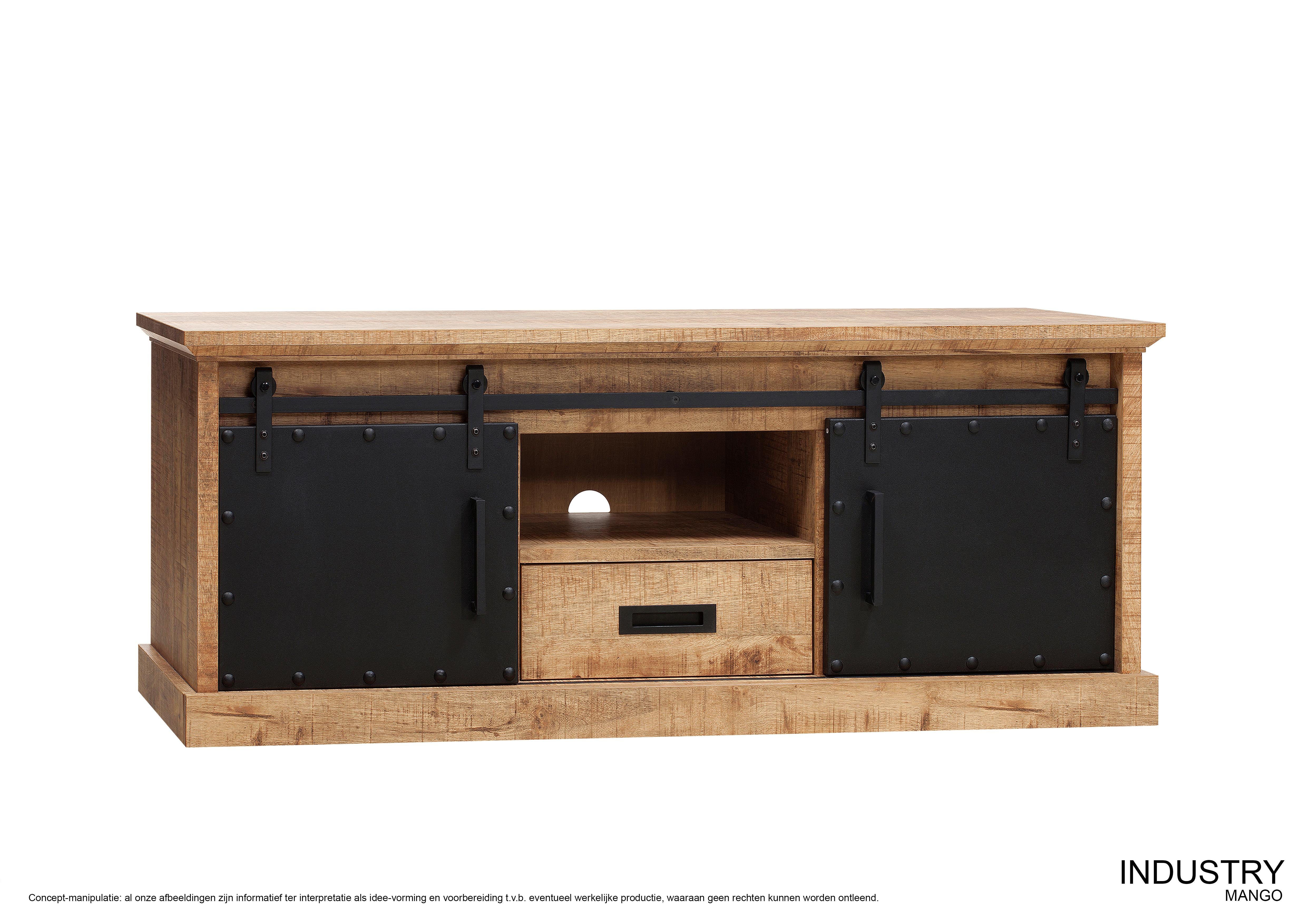 TV-kast groot Industry MX - 2deuren/1lade/1 open vak