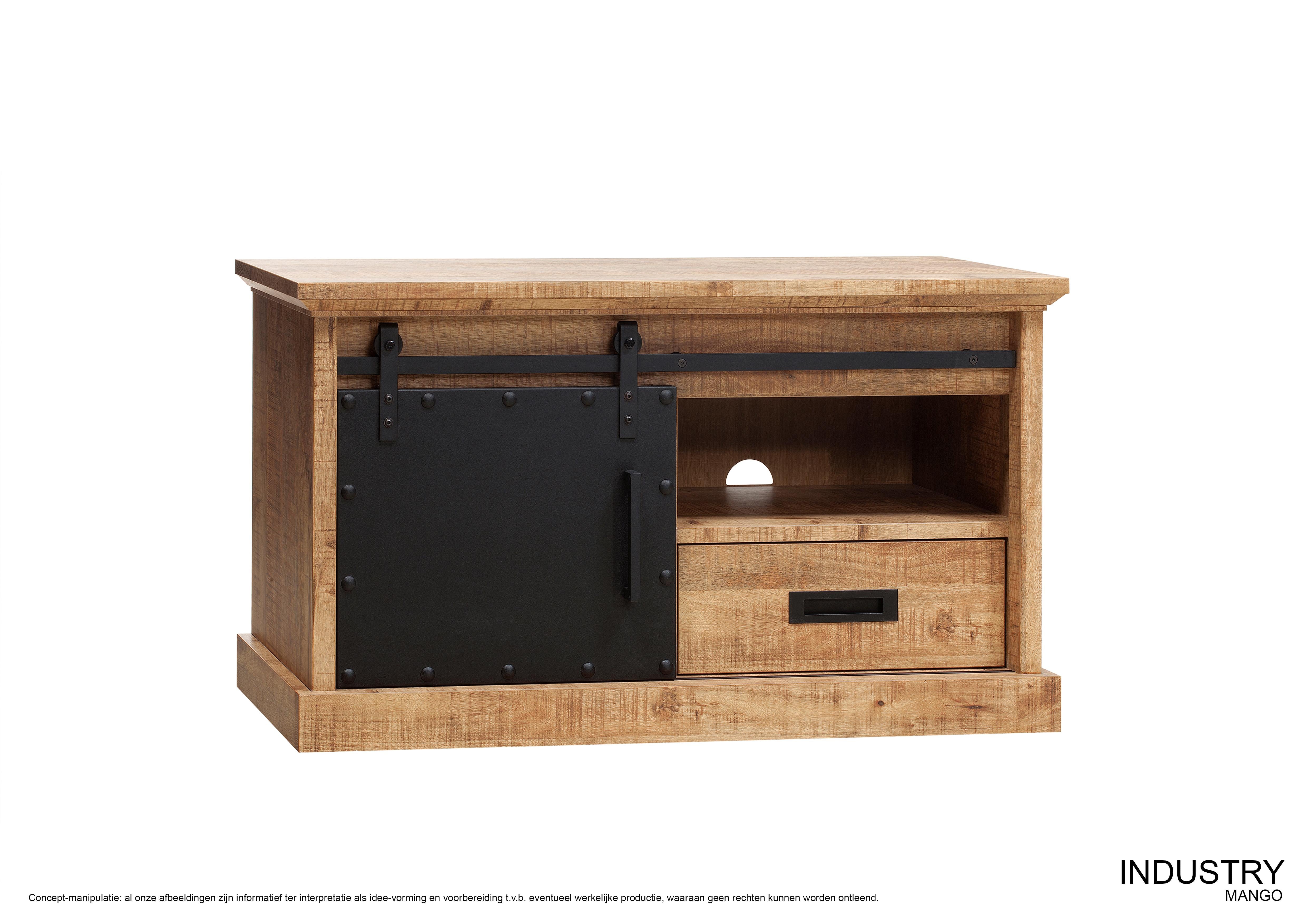 TV-kast klein Industry MX - 1deur/1lade/1 open vak