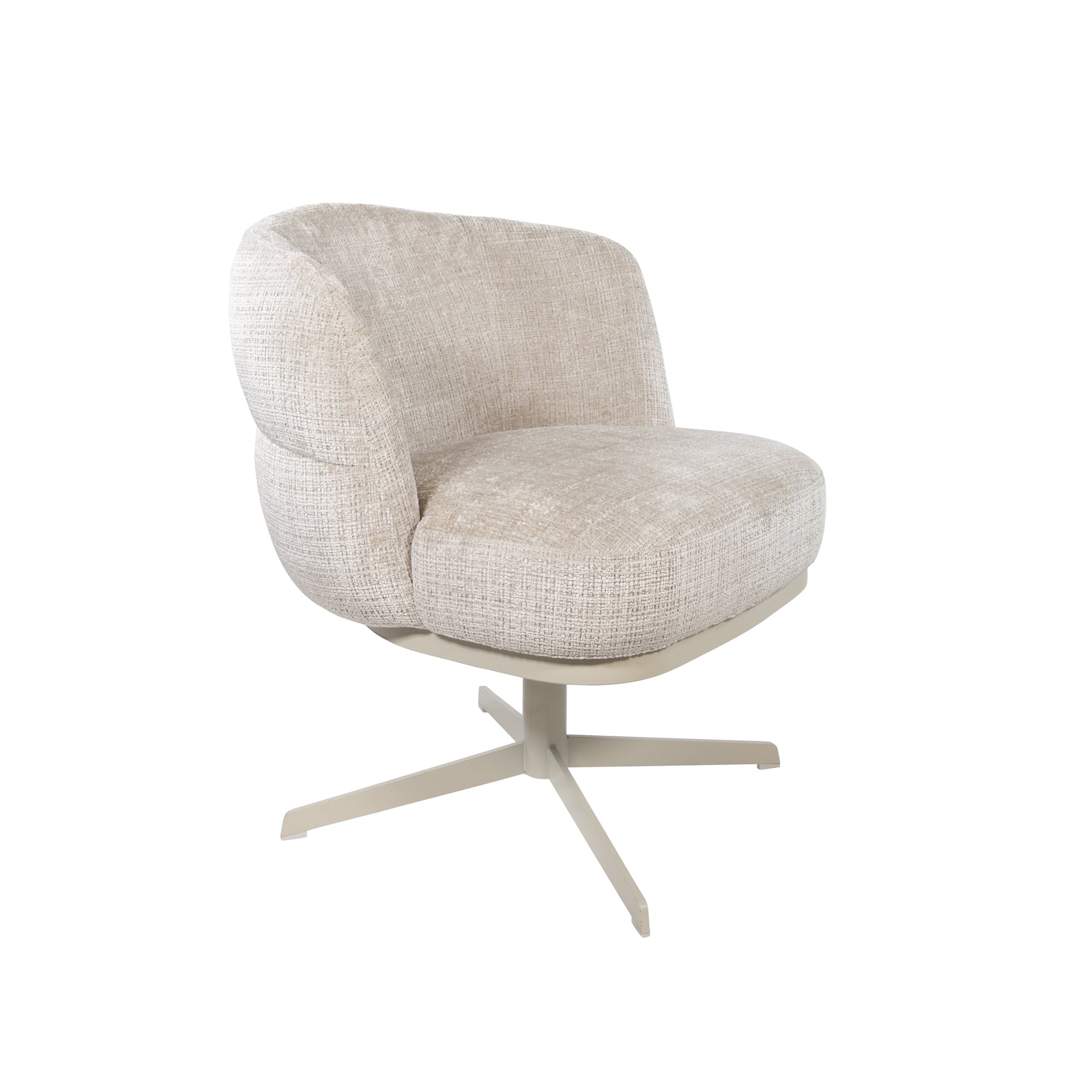 JLo eetkamerstoel - beige draaipoot 360 - Cremona - Taupe - NW