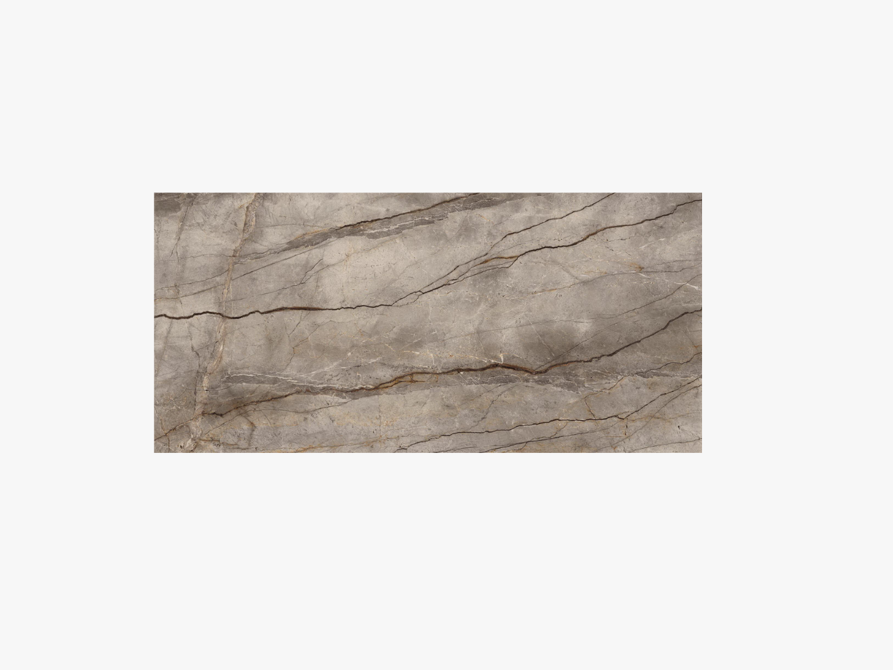 Eettafel keramisch Silver Root, teakhouten poot - PRN