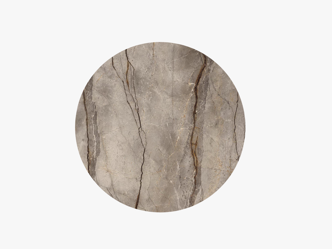 Eettafel keramisch Silver Root, teakhouten poot - PRN