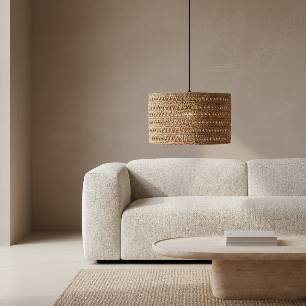 Herba hanglamp van zeegras - Ø 50x30 cm - RAW