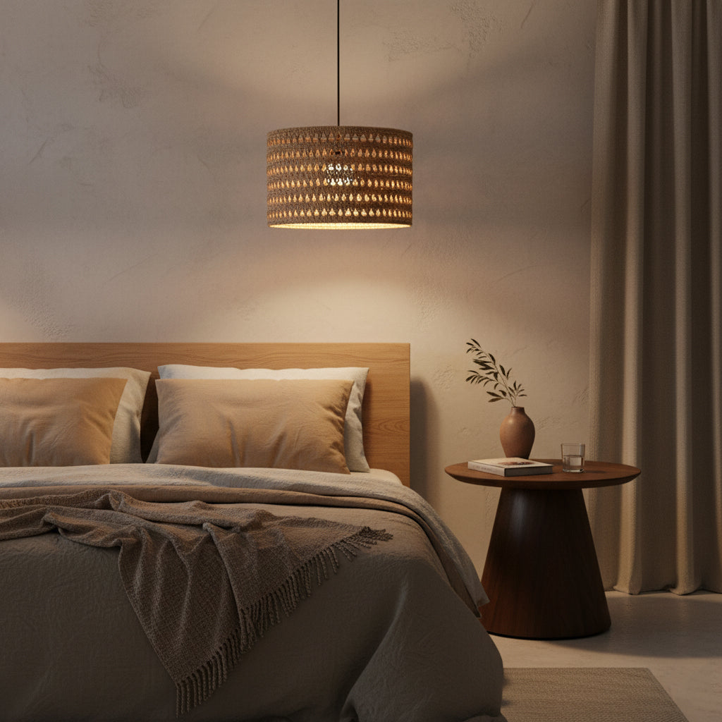 Herba hanglamp van zeegras - Ø 50x30 cm - RAW