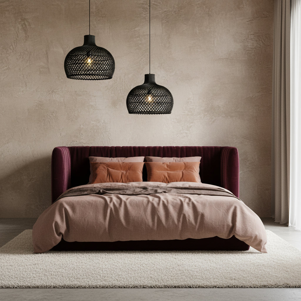 Maze rotan hanglamp zwart - Ø 42x36 cm - RAW