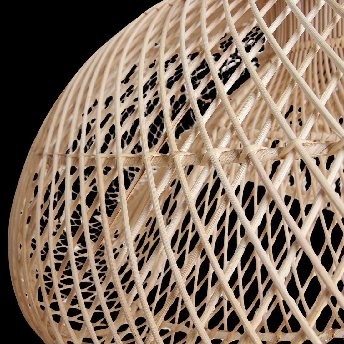Maze rotan hanglamp organisch XL - Ø 75x31 cm - RAW