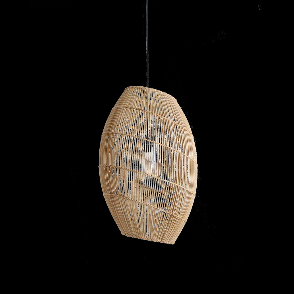 Luna rotan hanglamp Halo - Ø 40x60 cm - RAW