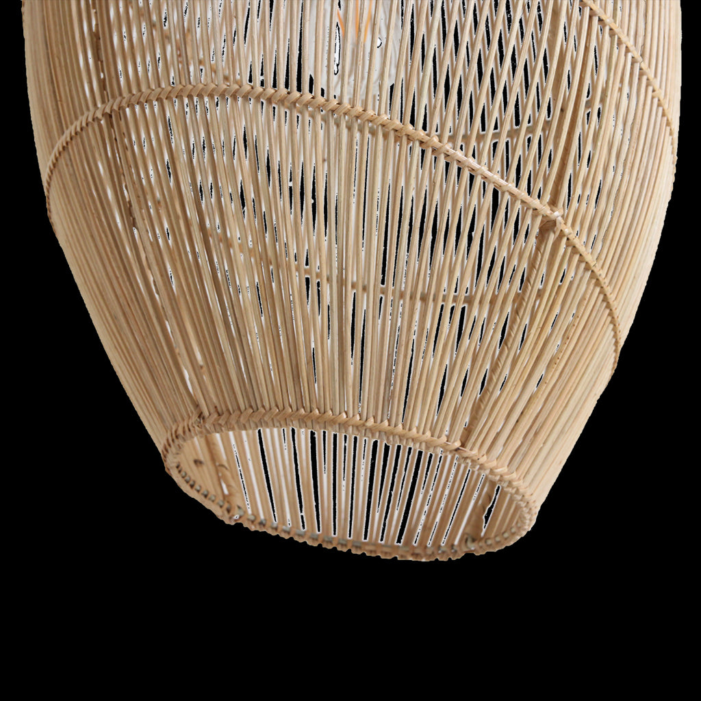 Luna rotan hanglamp Halo - Ø 40x60 cm - RAW