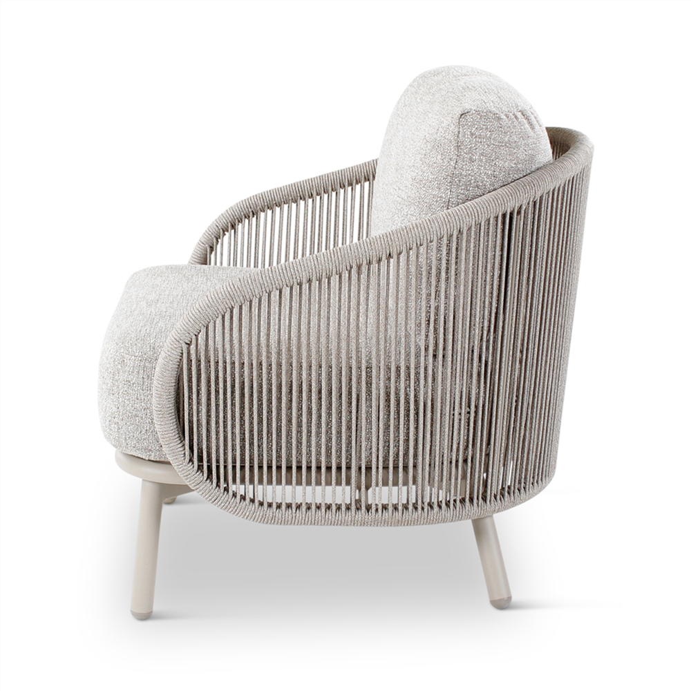 Outdoor loungeset Ariba aluminium en stone weving, incl. kussens en cover - VDC