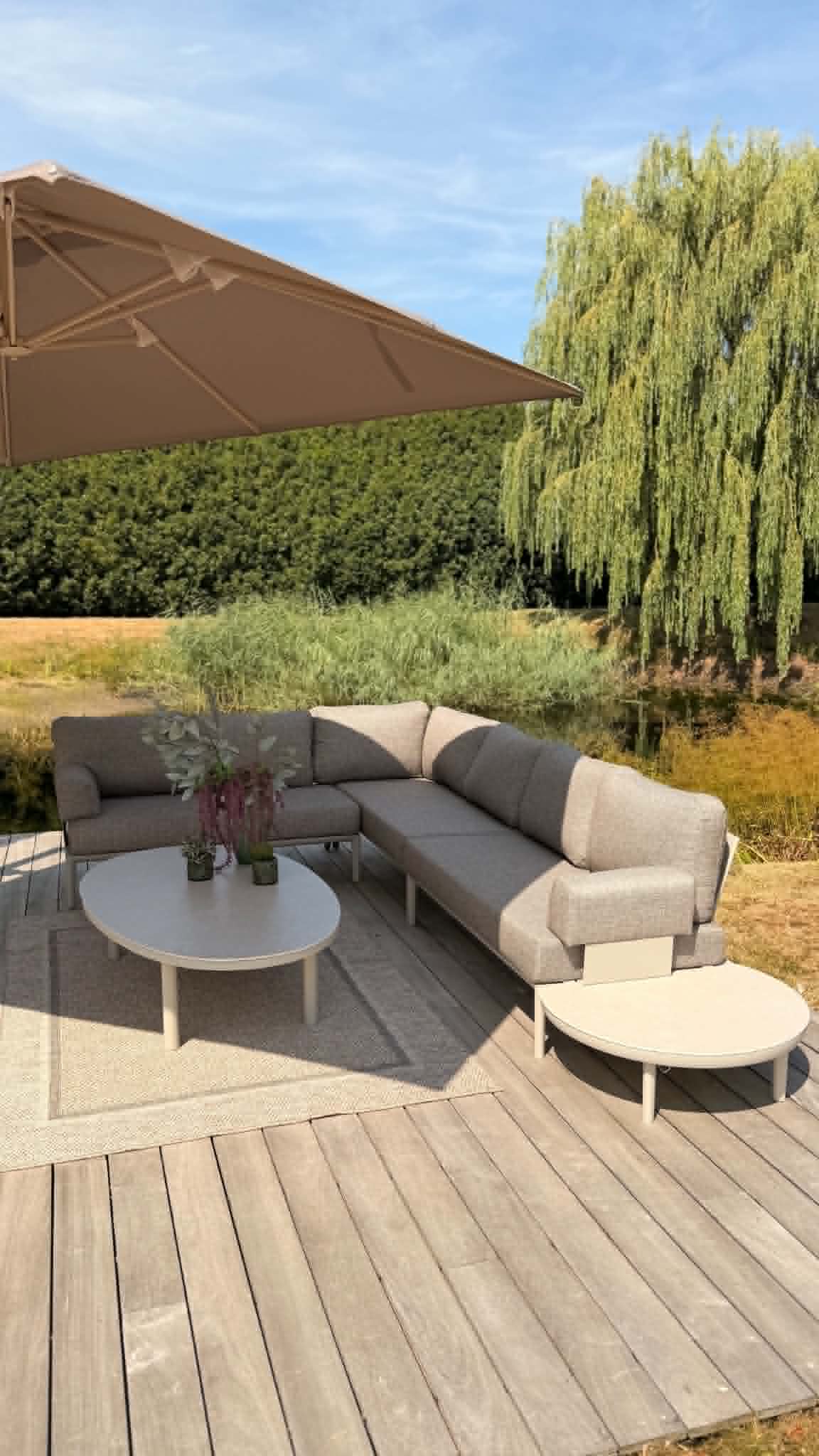 Outdoor loungeset/hoeksalon Caldera alu - toonzaalmodel - unieke kans!