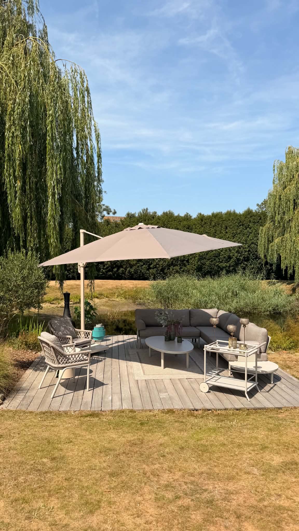 Outdoor loungeset/hoeksalon Caldera alu - toonzaalmodel - unieke kans!