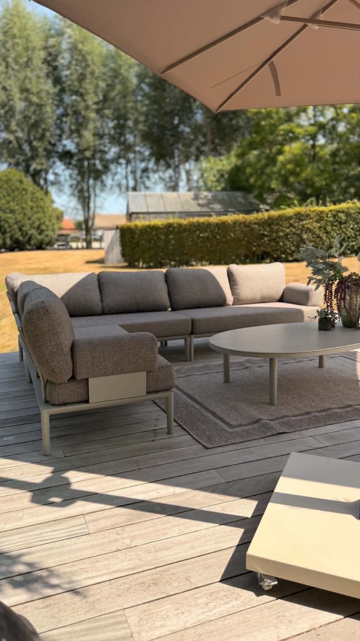 Outdoor loungeset/hoeksalon Caldera alu - toonzaalmodel - unieke kans!