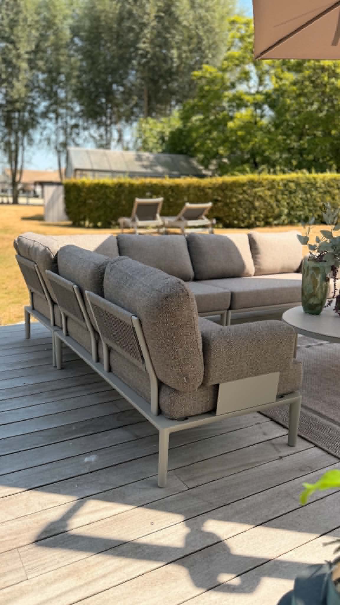 Outdoor loungeset/hoeksalon Caldera alu - toonzaalmodel - unieke kans!
