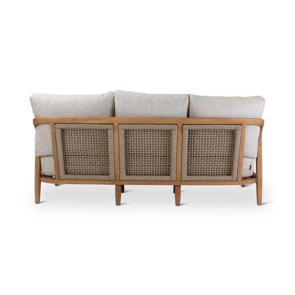 Loungezetel 3-zit outdoor Anaïs incl kussen - teak naturel of grey - VDC