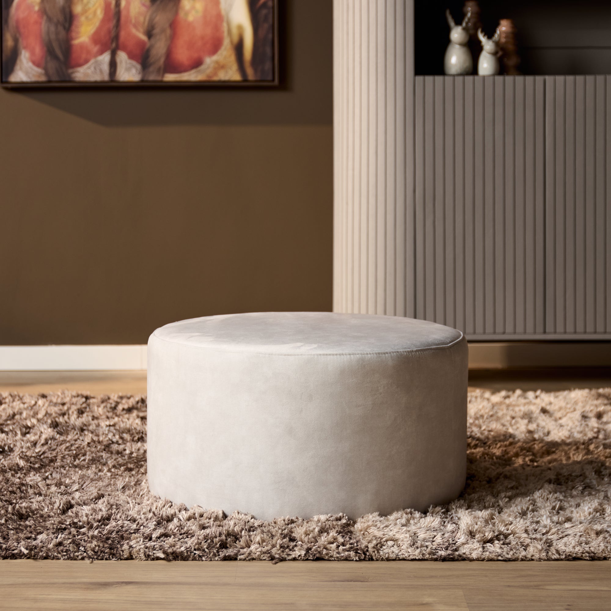 Poef | Rond | 60 cm | Adore 102 | Crème - STF