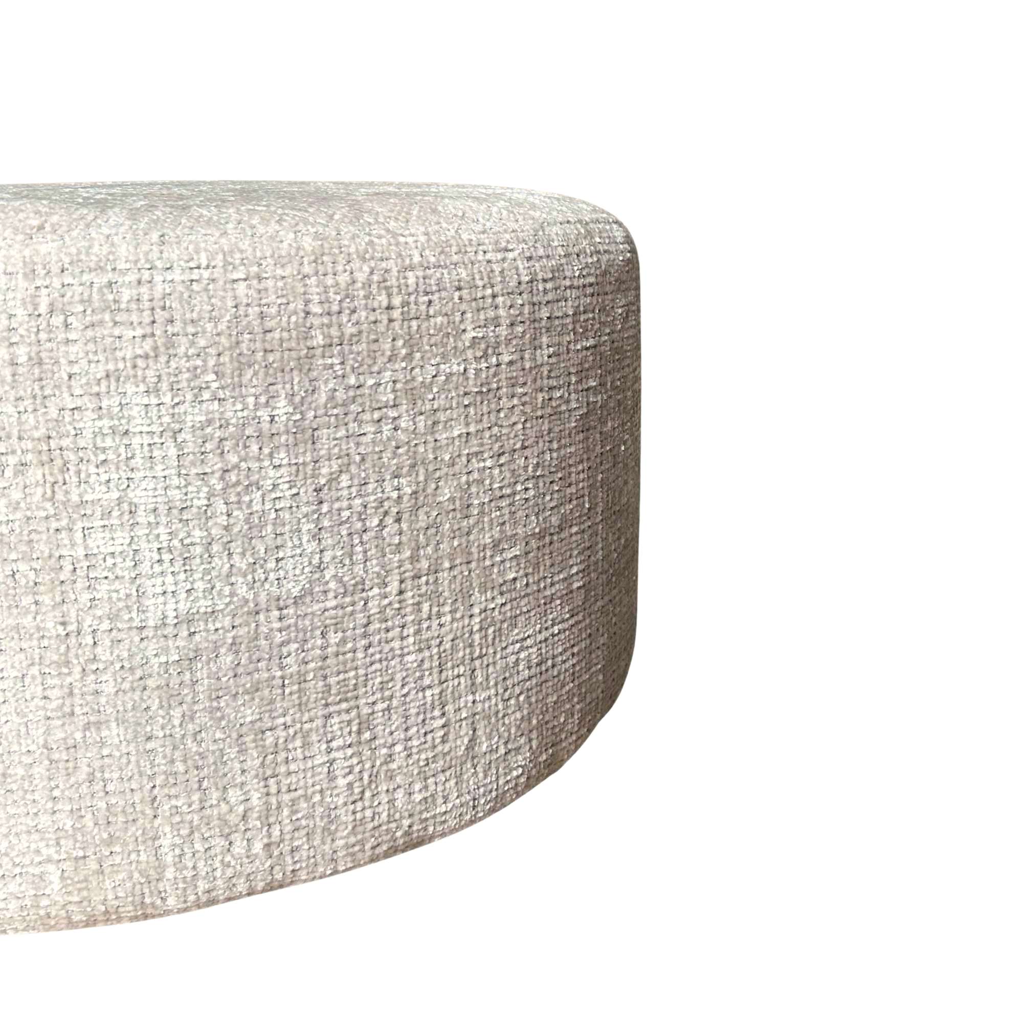 Poef | Rond | 60 cm | Cremona 02 | Beige - STF