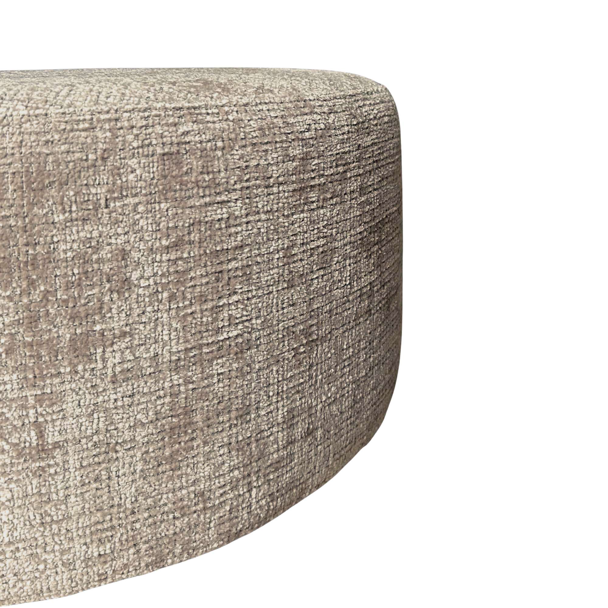 Poef | Rond | 60 cm | Cremona 14 | Taupe - STF