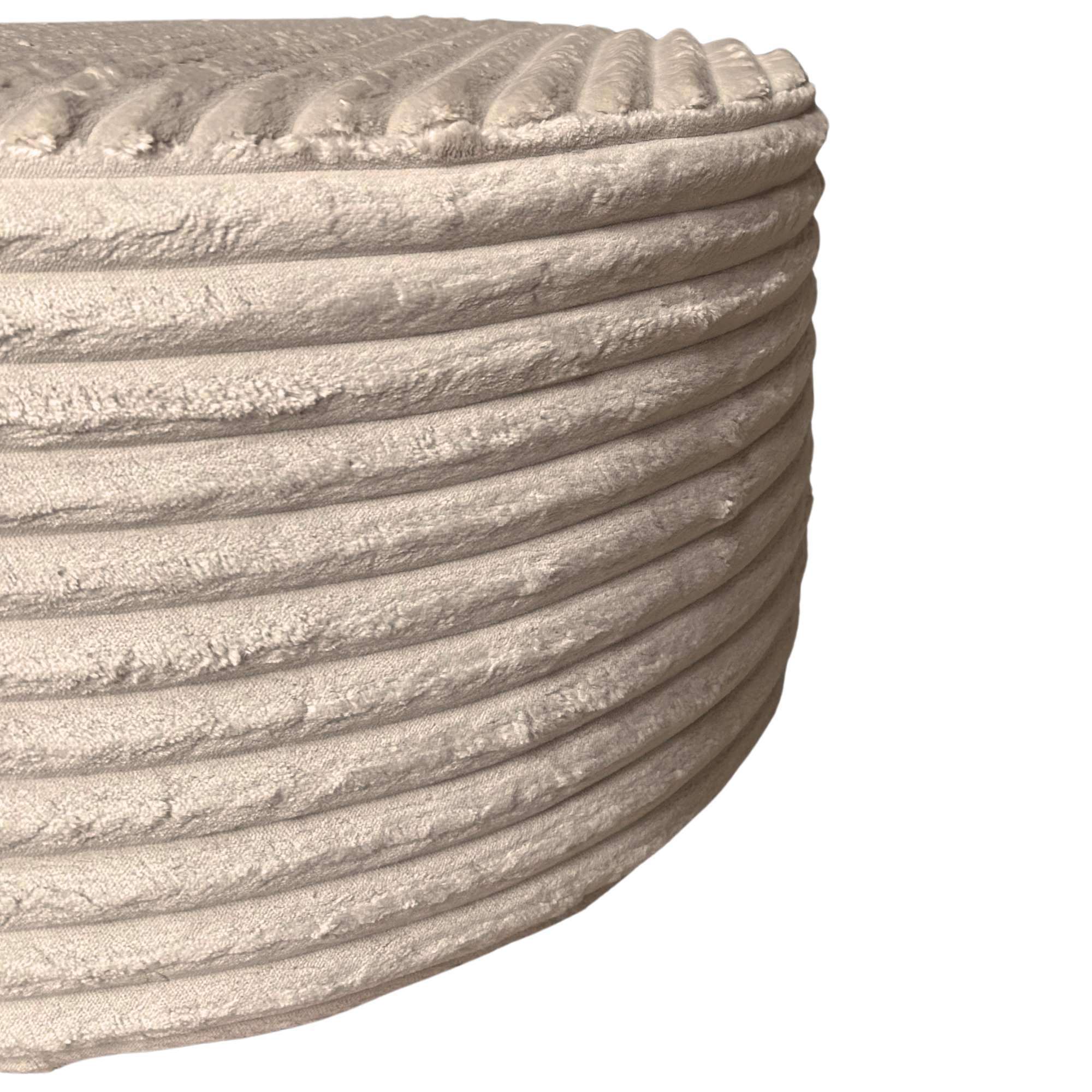 Poef | Rond | 60 cm | Tilia 03 | Beige - STF