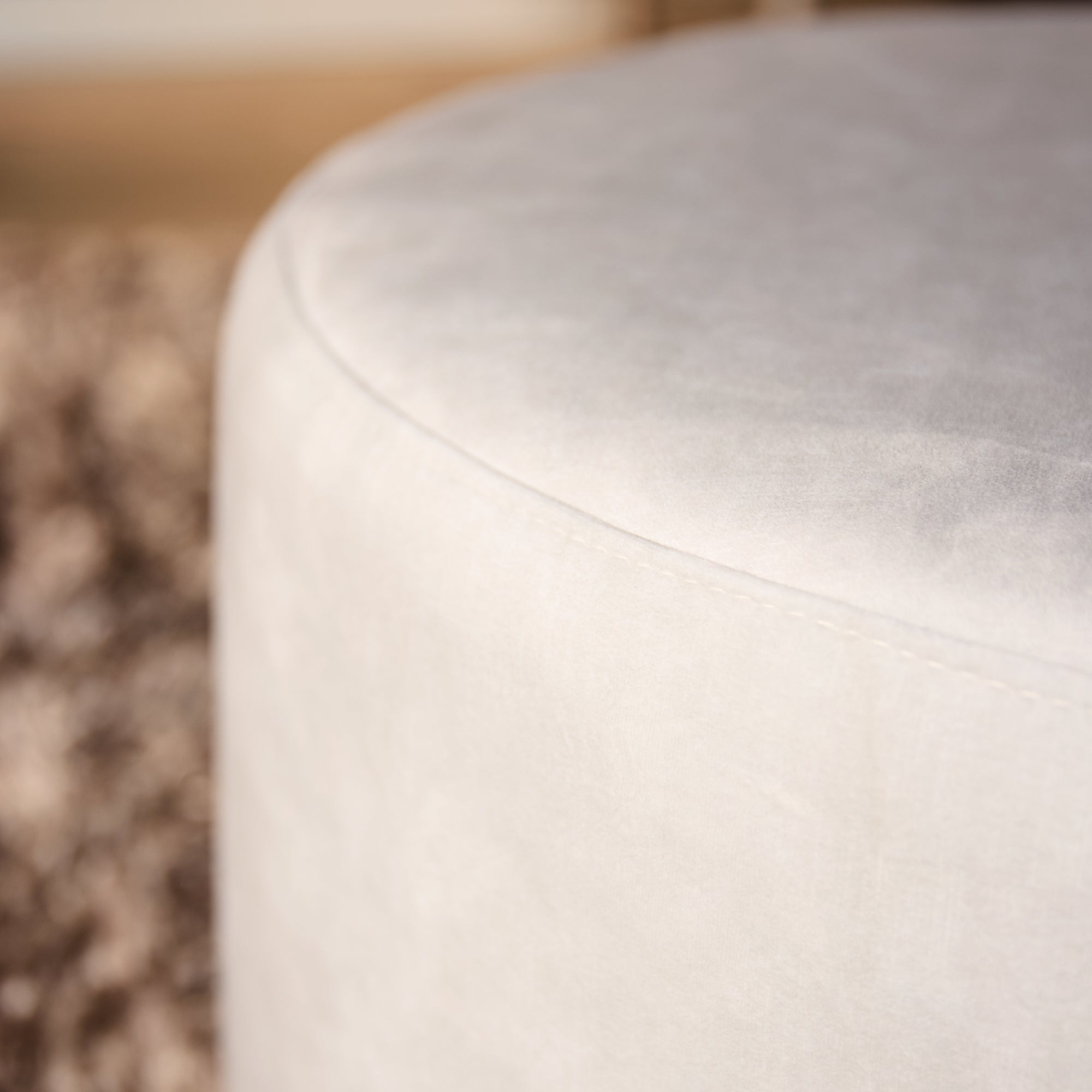 poef | rond | 80 cm | Adore 102 | crème - STF
