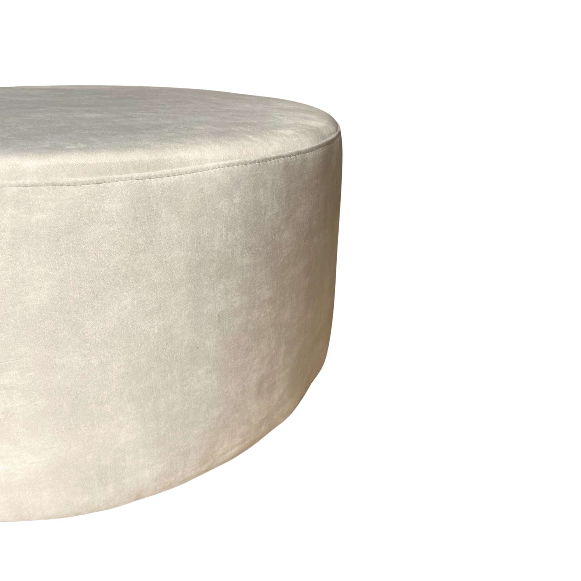 poef | rond | 80 cm | Adore 102 | crème - STF