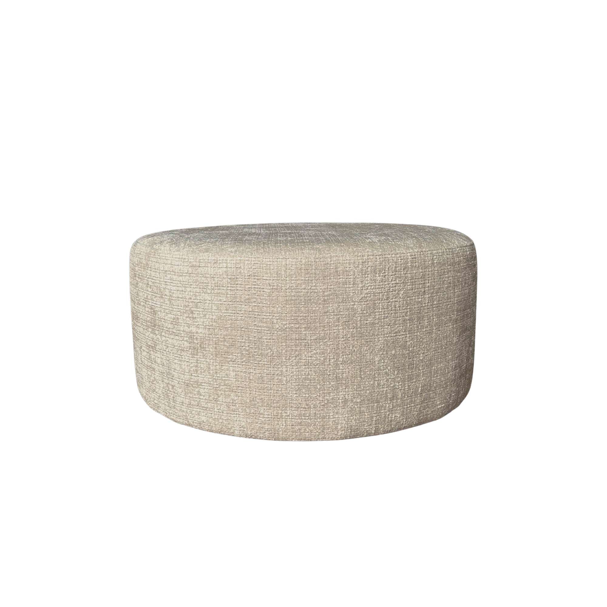Poef | Rond | 80 cm | Cremona 14 | Taupe - STF