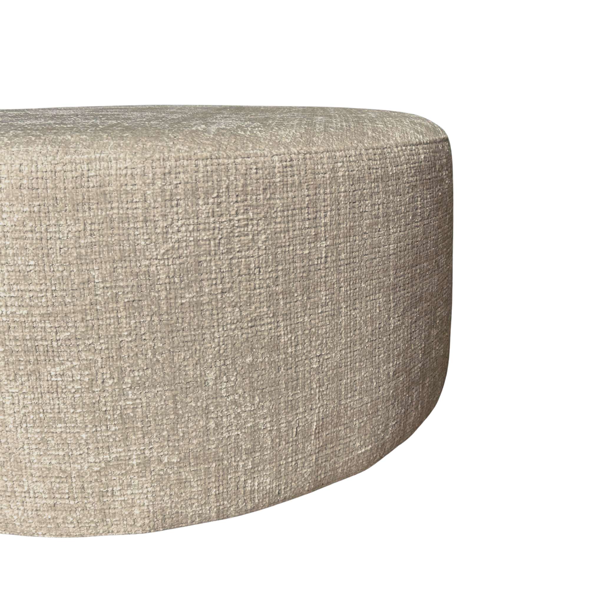 Poef | Rond | 80 cm | Cremona 14 | Taupe - STF