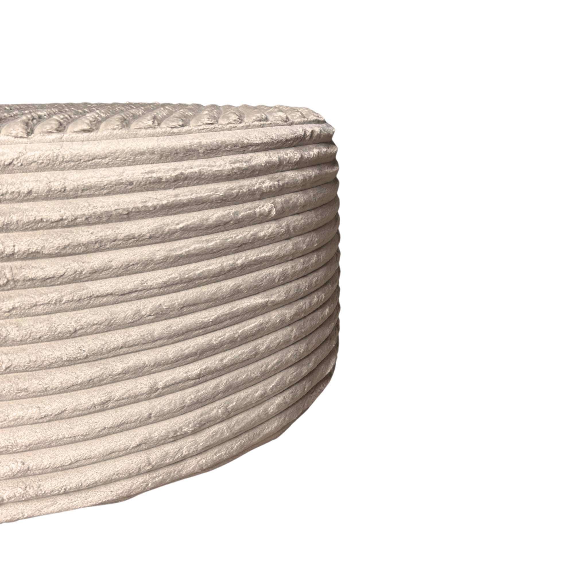 Poef | Rond | 80 cm | Tilia 03 | Beige - STF
