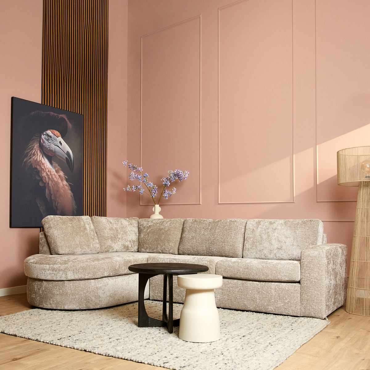 Canapé Alma | Divan gauche + canapé 2,5 places | Beige - STF