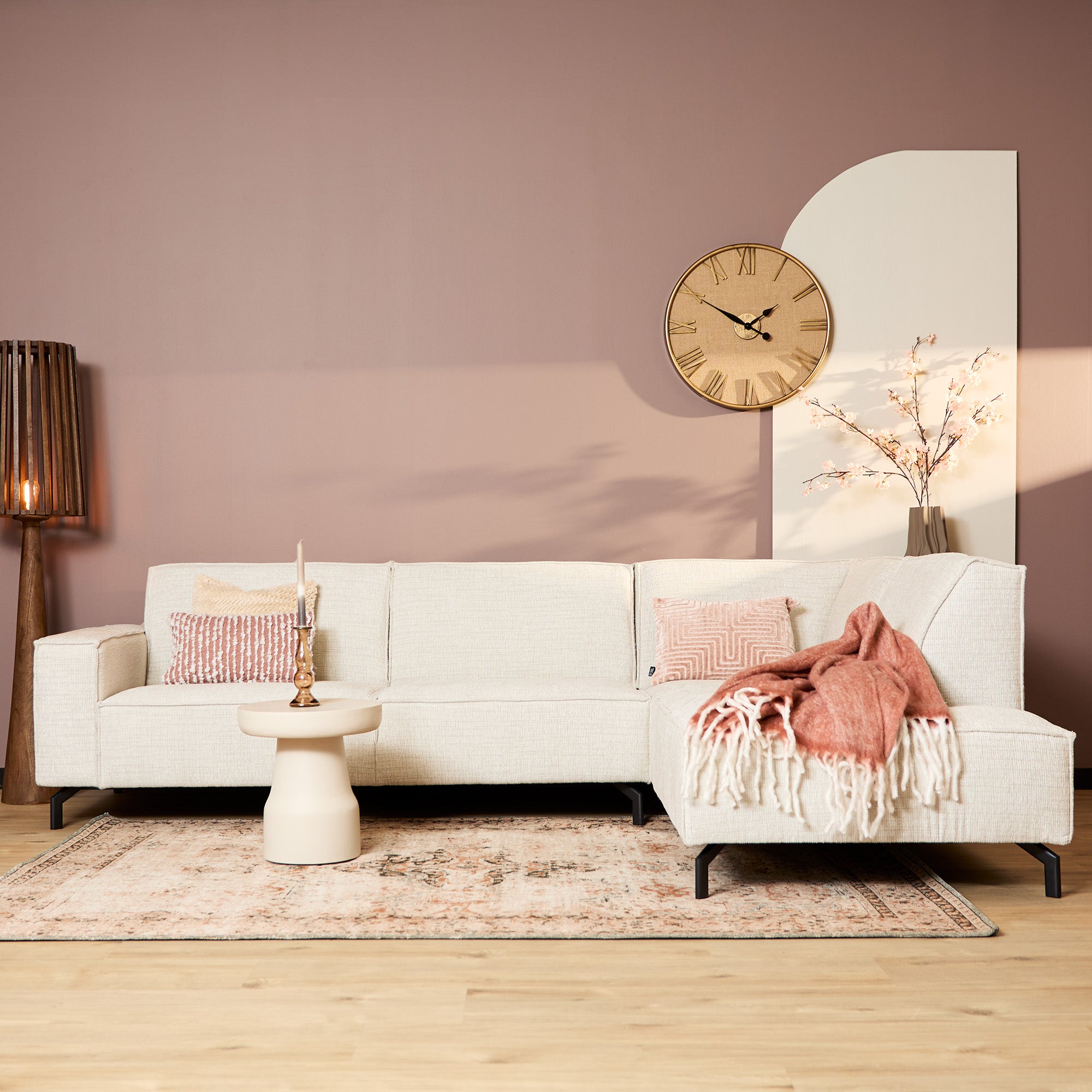 Sofa Floris | 2,5 zit + Divan Rechts | Beige - STF