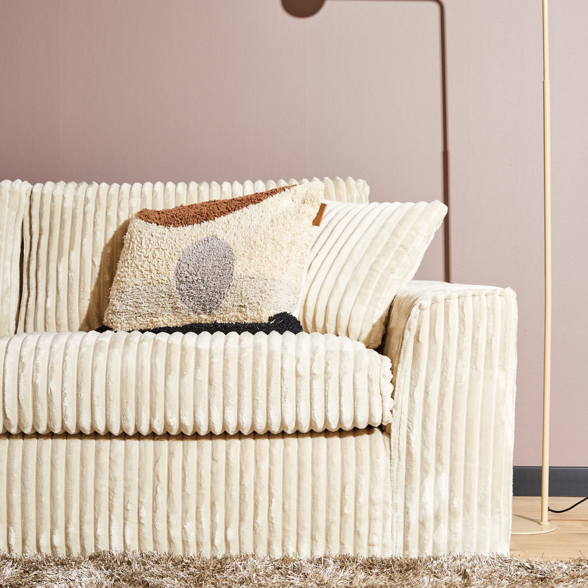 Salonset Teddy | 2,5-zits + sofa rechts | beige