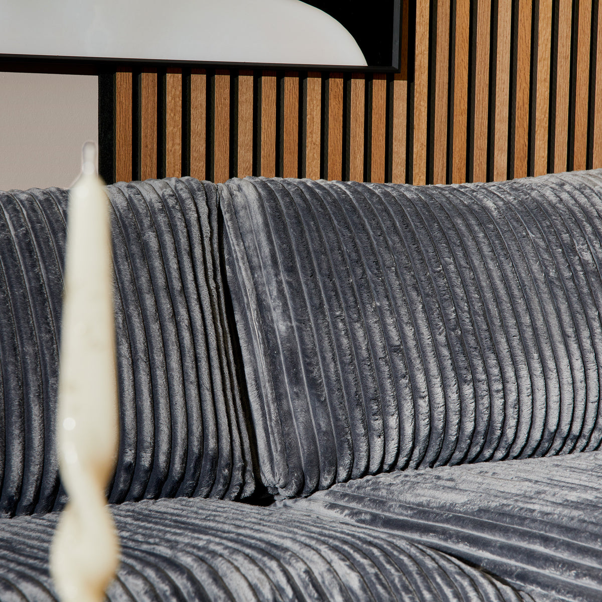 Ensemble canapé Teddy | Canapé gauche + fauteuil 2,5 places | Anthracite - STF