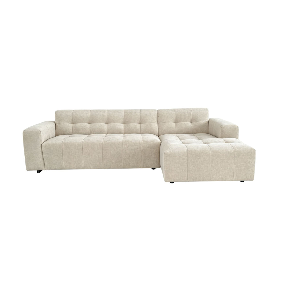 Salon Ruby Hoekbank Beige 2,5-zits AL + Lounge R - STF