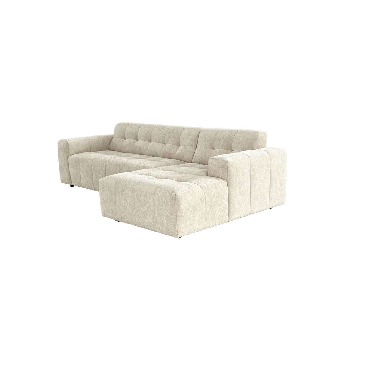 Salon Ruby Hoekbank Beige 2,5-zits AL + Lounge R - STF