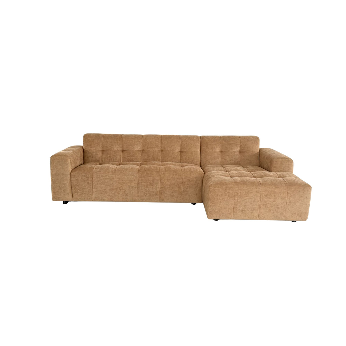 Salon Ruby Hoekbank Camel 2,5 zits AL + Lounge rechts - STF