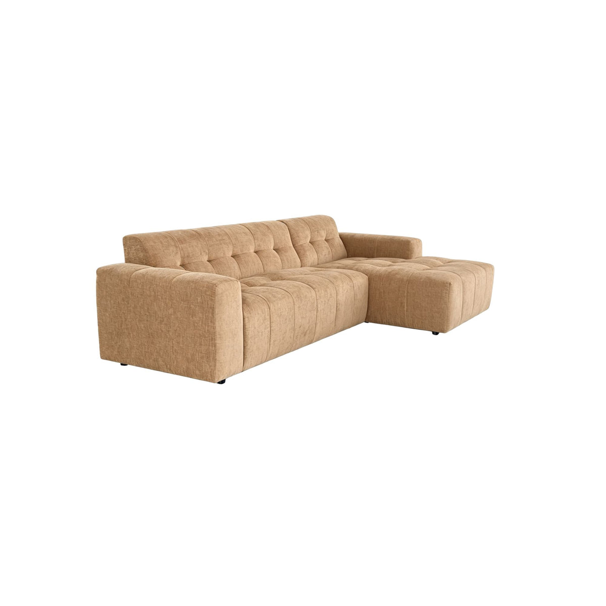 Salon Ruby Hoekbank Camel 2,5 zits AL + Lounge rechts - STF