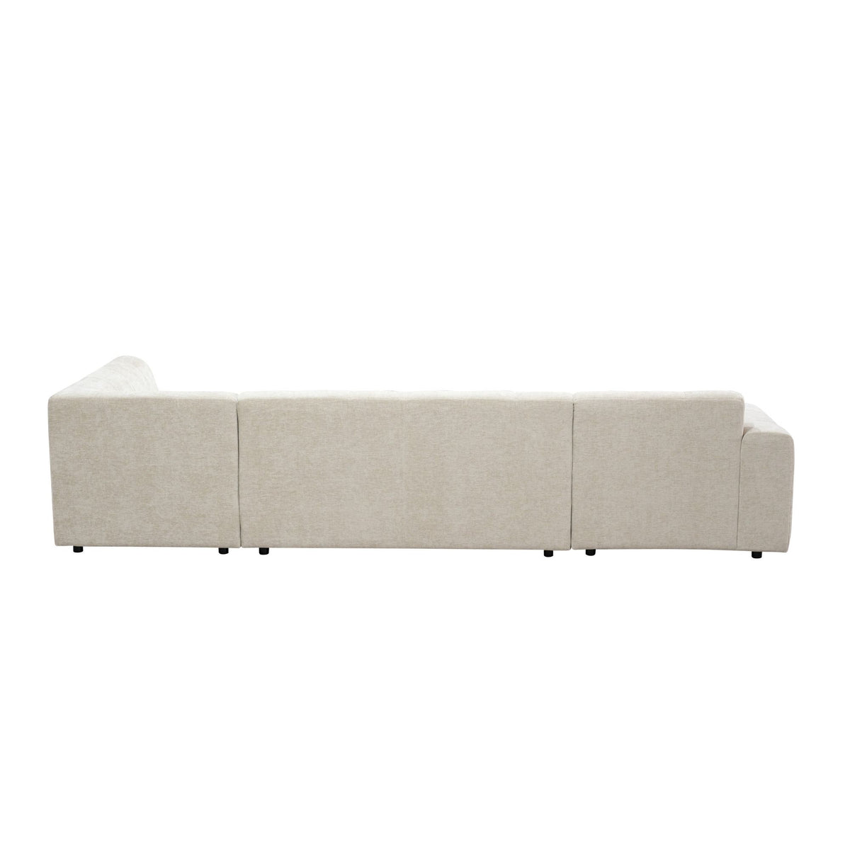 Salon Ruby U-bank beige lounge links + 2,5-zits + ottomane rechts - STF