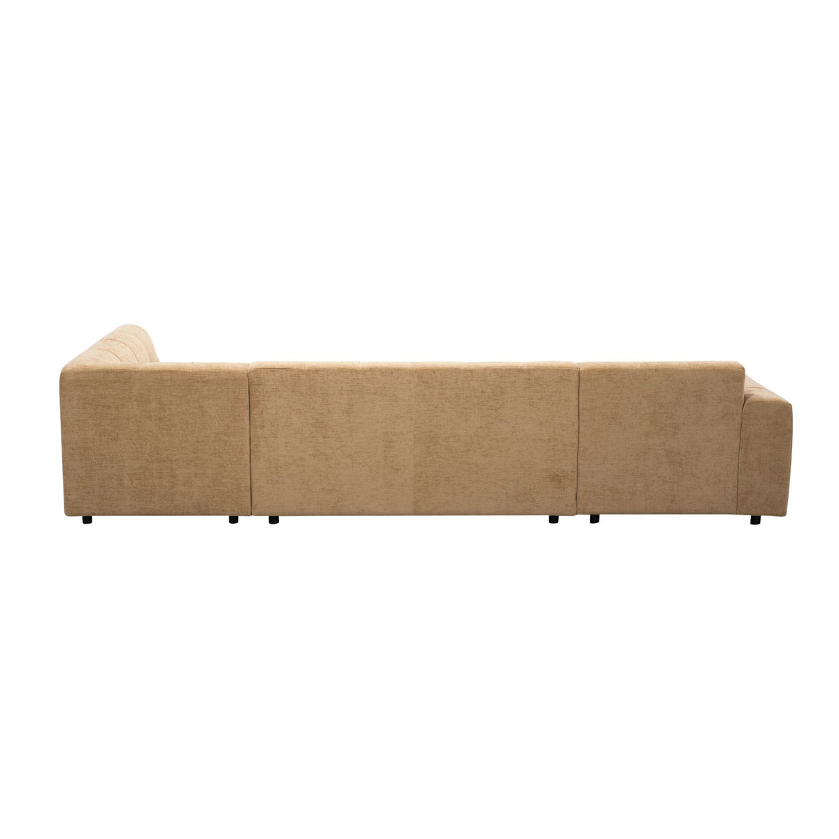 Salon Ruby U-bank camel lounge links + 2,5-zits + ottomane rechts - STF