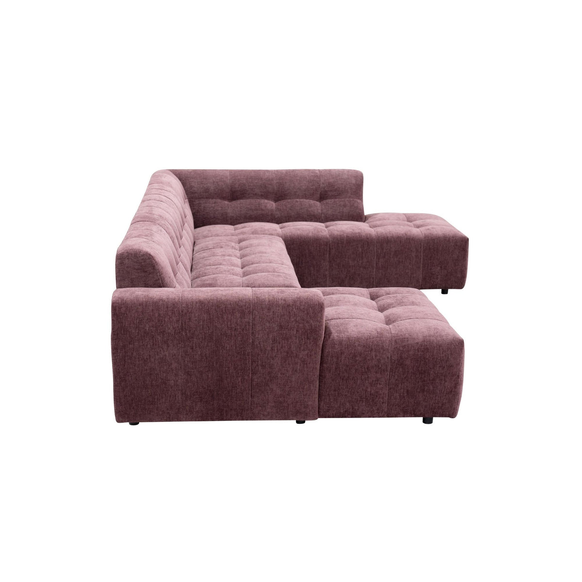 Salon Ruby U-bank Paars Lounge L + 2,5 + Ottomane Rechts - STF