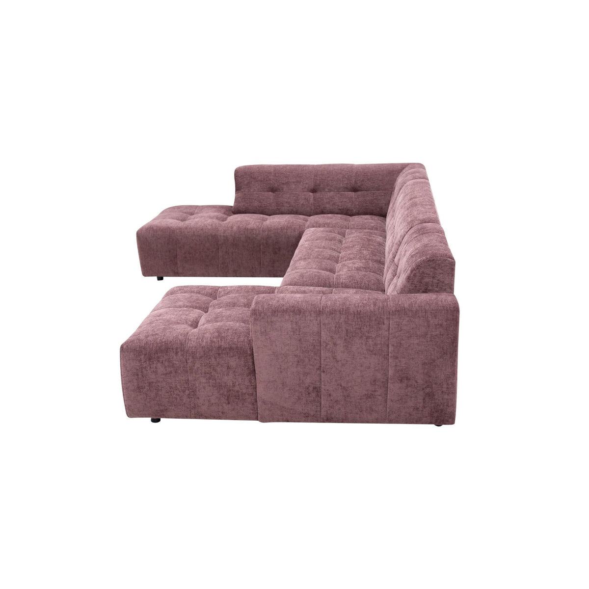 Salon Ruby U-bank paars ottomane links + 2,5-zits + lounge rechts - STF