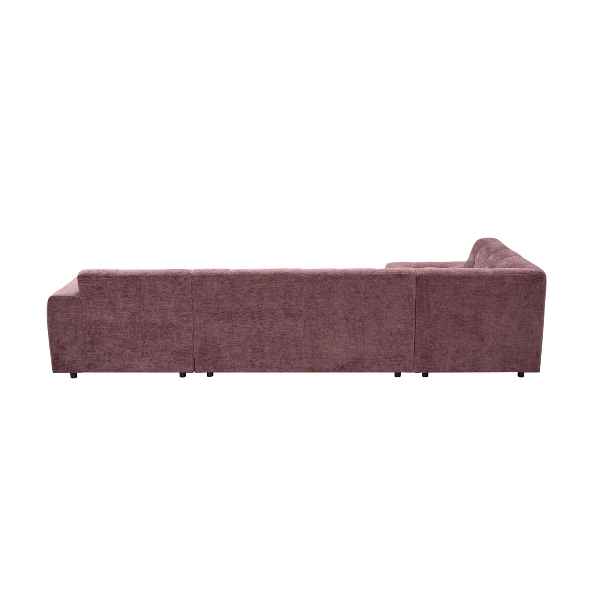 Salon Ruby U-bank paars ottomane links + 2,5-zits + lounge rechts - STF