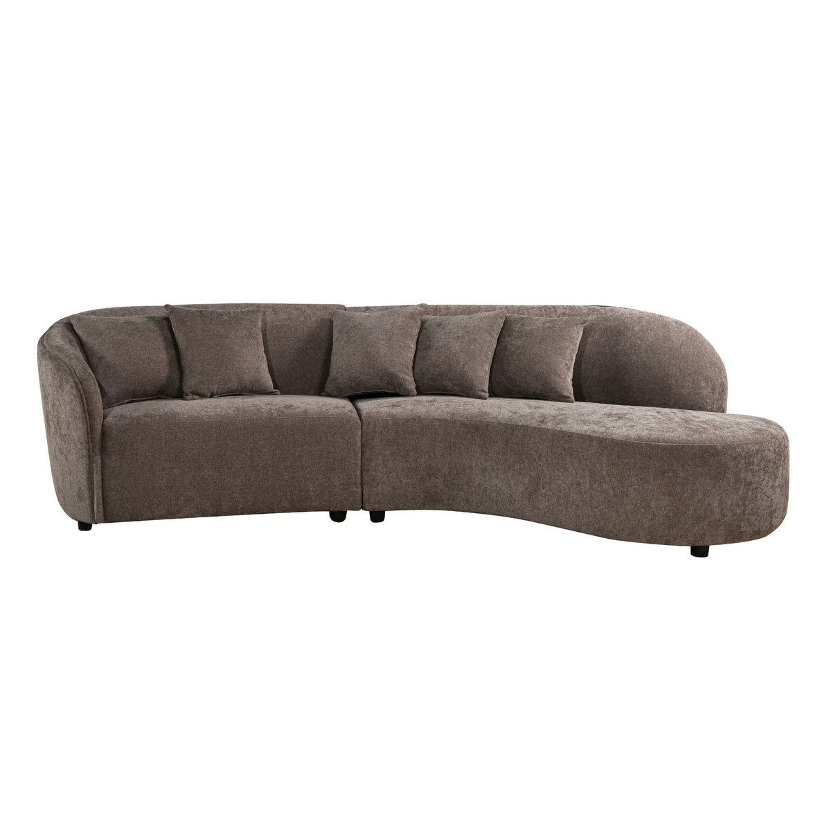 Sofa Novi hoekbank grijs 3-zits + lounge rechts - STF