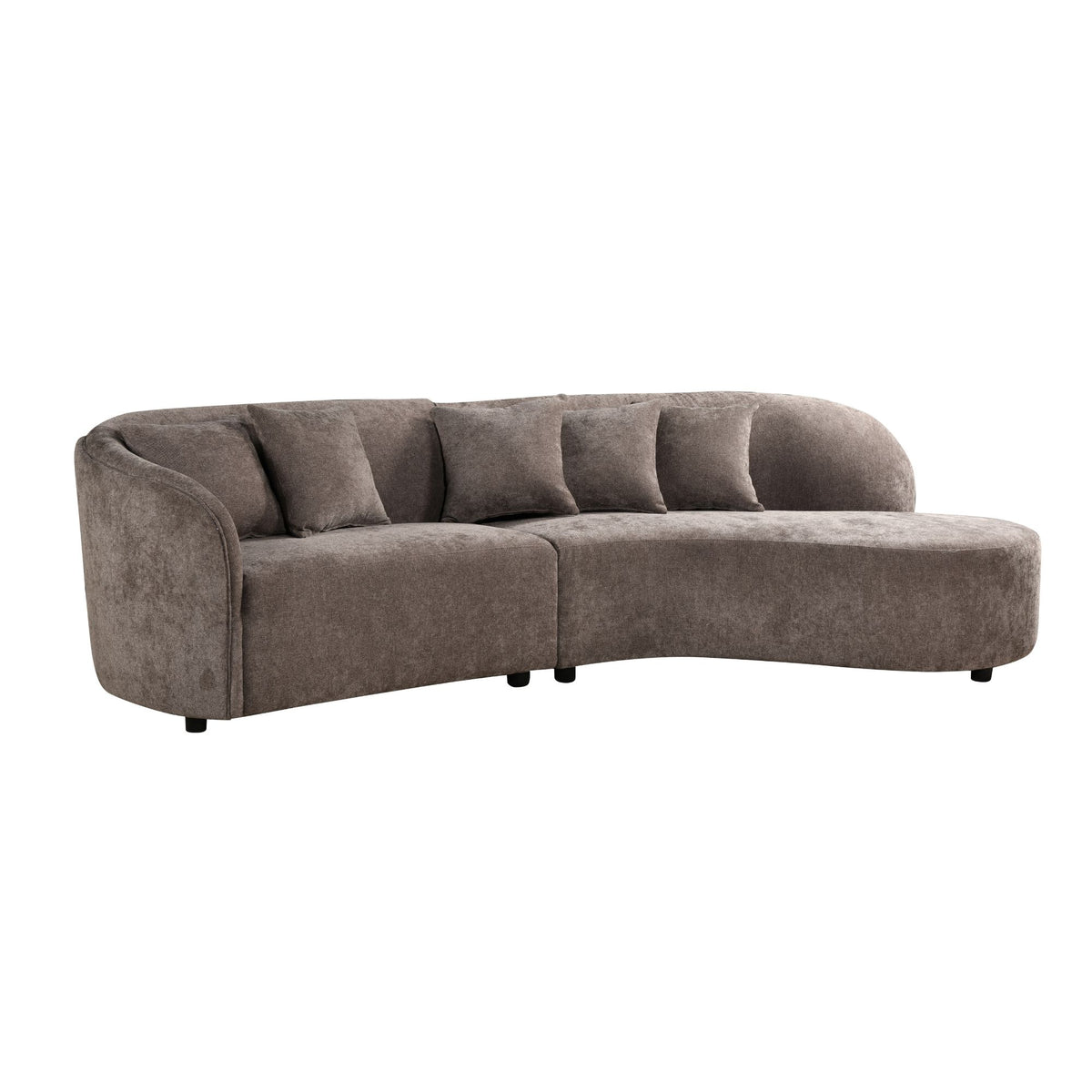 Sofa Novi hoekbank grijs 3-zits + lounge rechts - STF