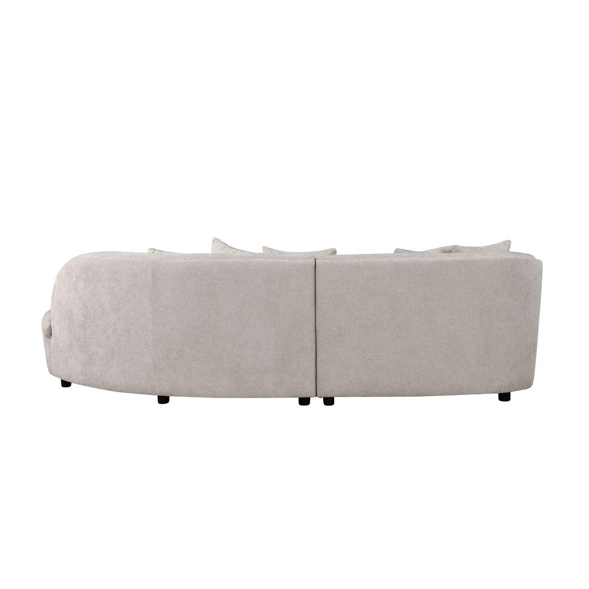 Sofa Novi hoekbank lichtgrijs 3-zits + lounge rechts - STF