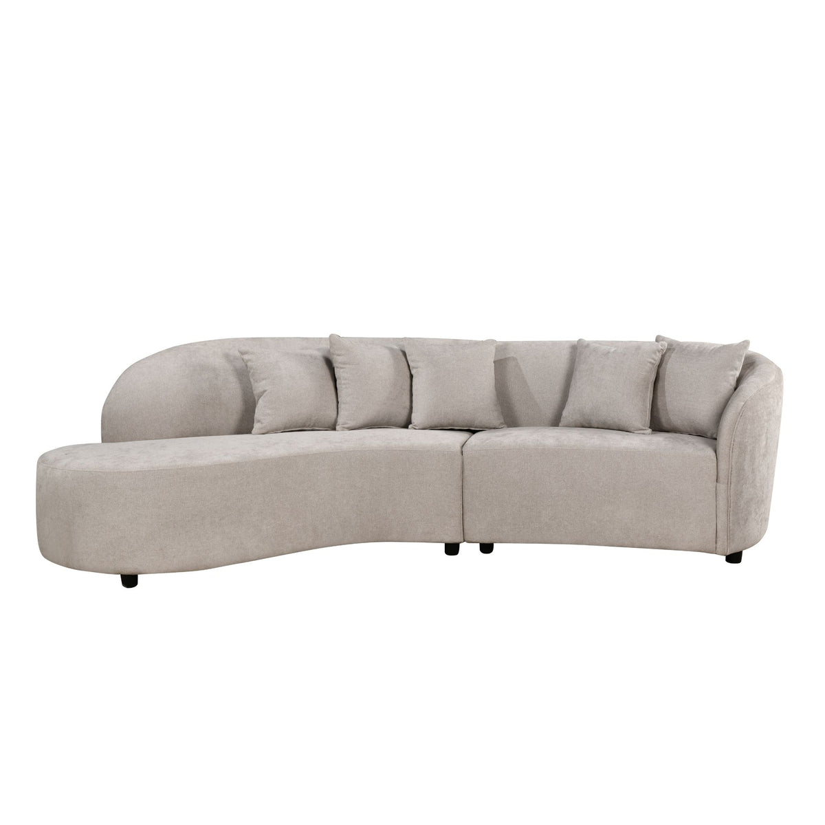 Sofa Novi hoekbank lichtgrijs lounge L + 3-zits - STF