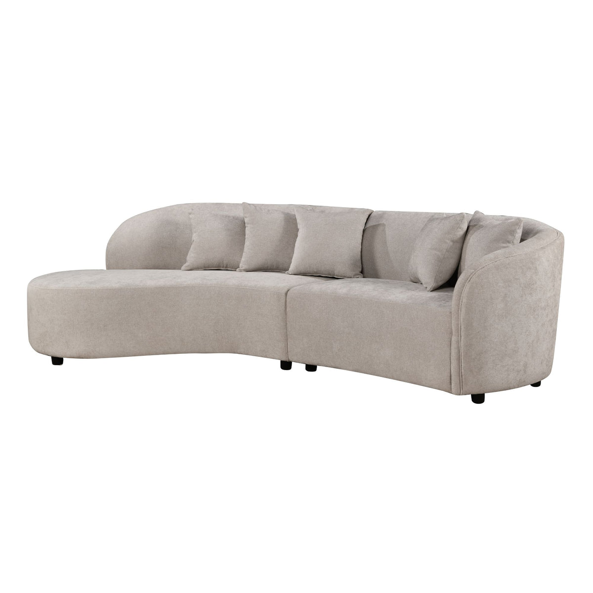 Sofa Novi hoekbank lichtgrijs lounge L + 3-zits - STF