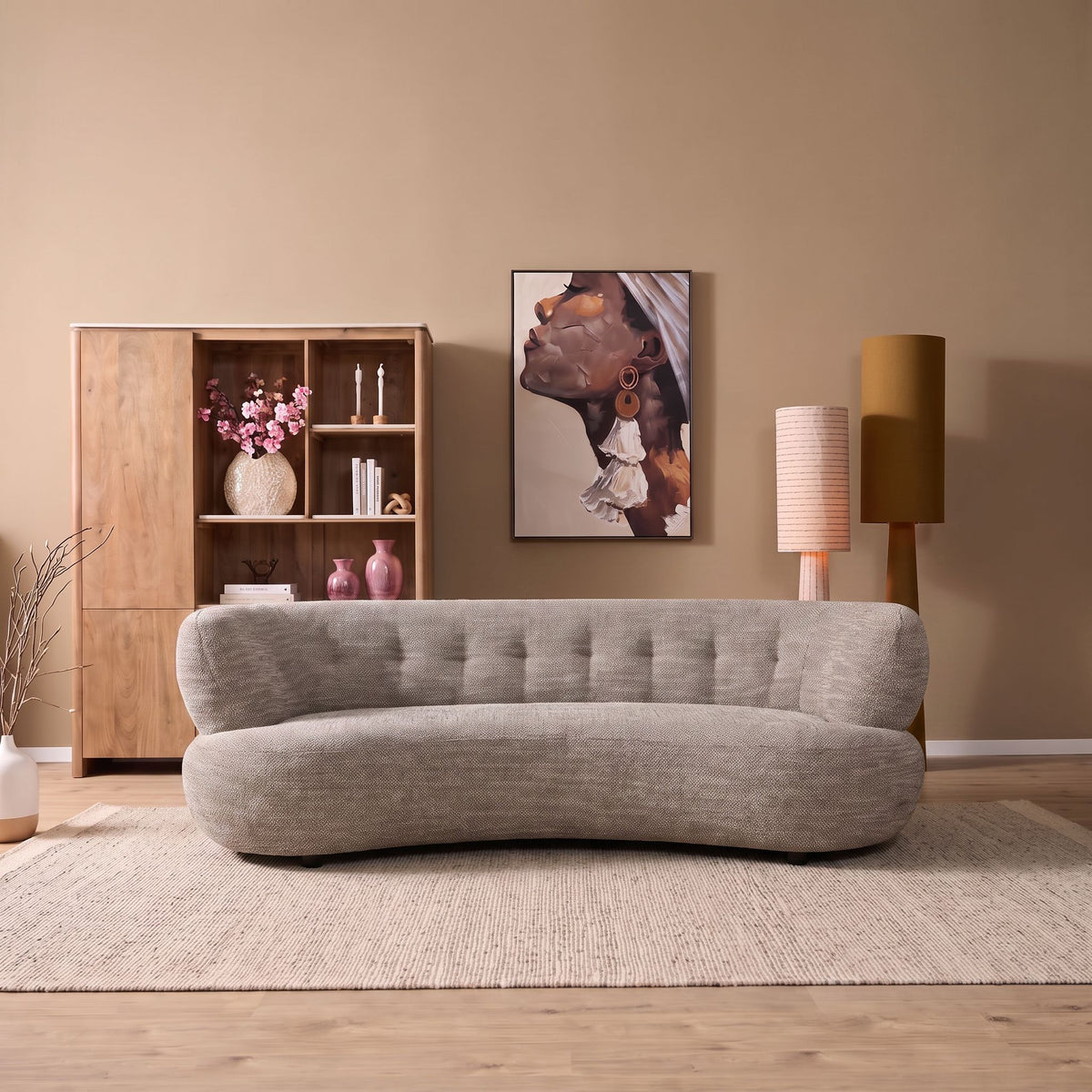 Sofa Amy 3-zits grijs-beige - STF
