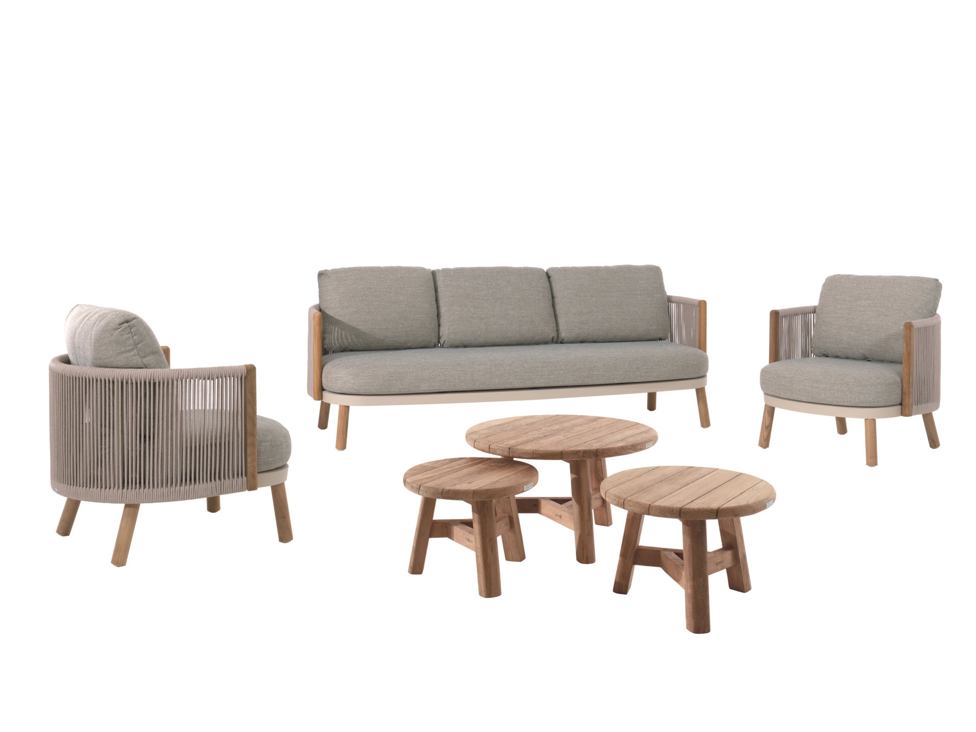 Outdoor lounge set Mendoza aluminium met teakarm - GS