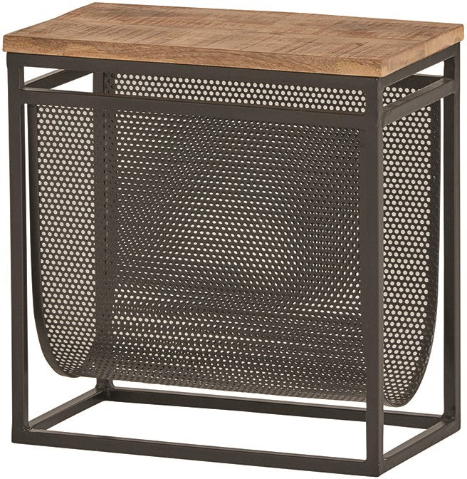 Tijdschriftenhouder met mandje - NW