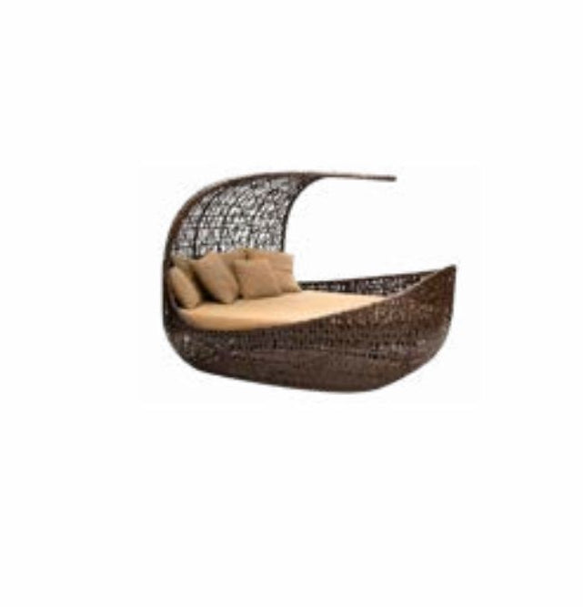 Outdoor lounge 'killer whale java brown' wicker - PRN