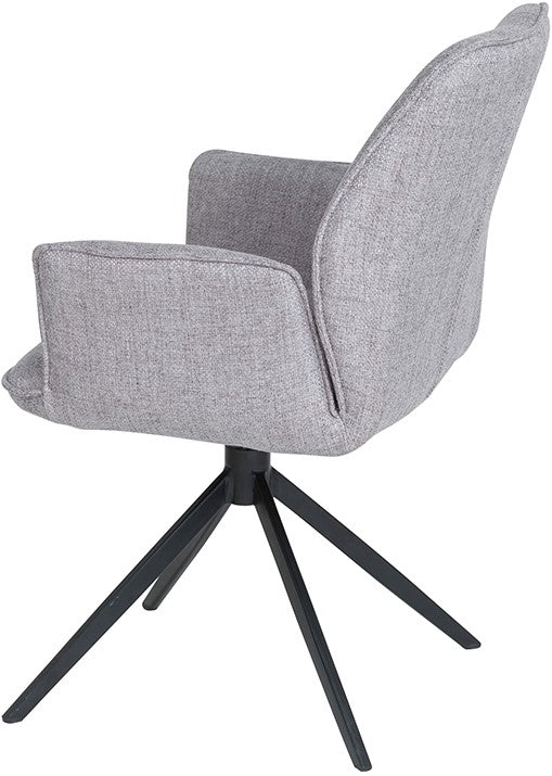 Chaise avec accoudoirs Revi pivotante lotus gris (prix = set de deux) - NW