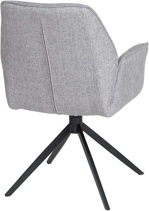 Chaise avec accoudoirs Revi pivotante lotus gris (prix = set de deux) - NW